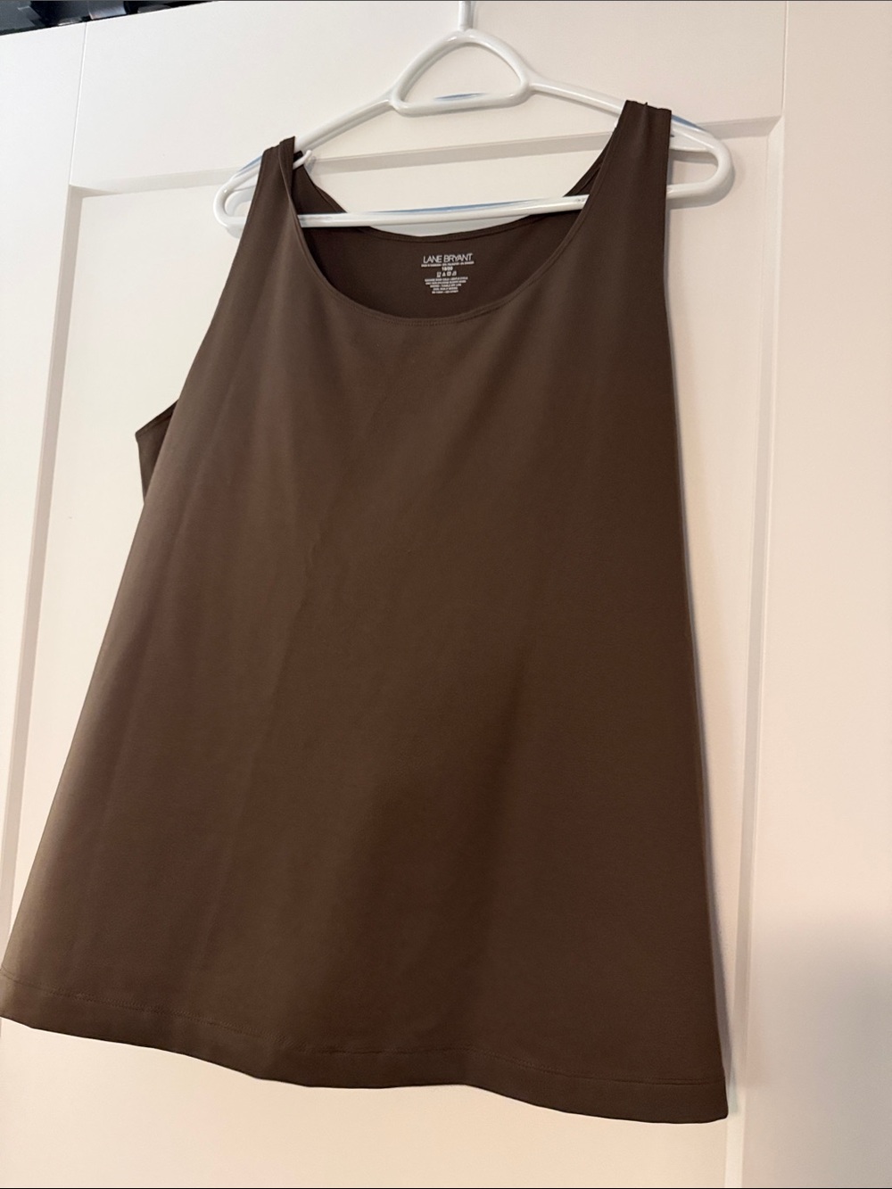 Lane Bryant Chocolate Brown Scoop Neck Tank